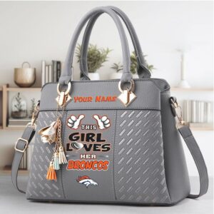 Personalized Denver Broncos Handbag This Girl Loves Her Broncos Custom Name Purse