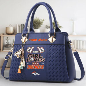 Personalized Denver Broncos Handbag This Girl Loves Her Broncos Custom Name Purse