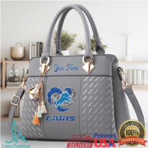 Personalized Detroit Lions Women's Handbag Custom Name