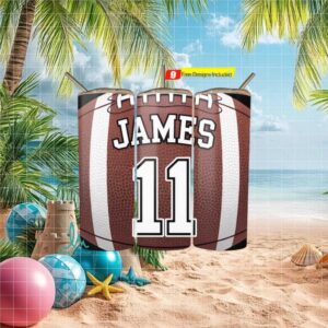 Personalized Football Jersey Skinny Tumbler