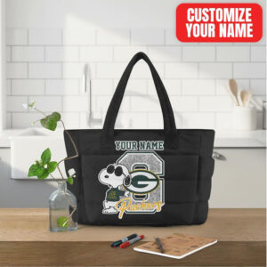 Personalized Green Bay Packers Quilted Tote Bag