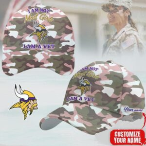 Personalized Minnesota Vikings Fan Veteran Cap