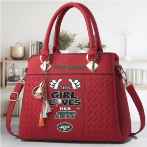 Personalized New York Jets This Girl Loves Her Jets Handbag Personalized New York Jets This Girl Loves Her Jets Handbag