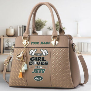 Personalized New York Jets This Girl Loves Her Jets Handbag