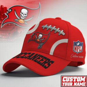 Personalized Tampa Bay Buccaneers Football Hat with Custom Name