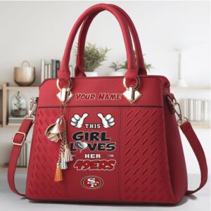 Personalized This Girl Loves Her 49ers Purse Bag