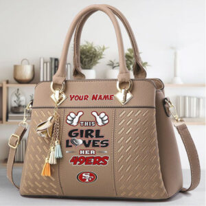 Personalized This Girl Loves Her 49ers Purse Bag