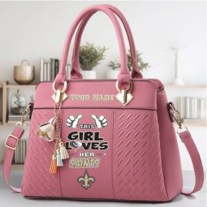 Personalized This Girl Loves Her Saints Bag