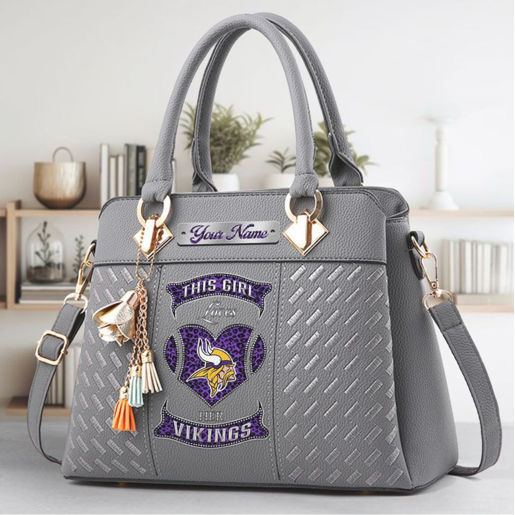 Personalized This Girl Loves Her Vikings Custom Name Handbag Personalized This Girl Loves Her Vikings Custom Name Handbag