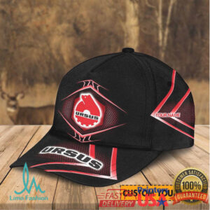 Personalized Ursus Tractor Logo Red Black Hat