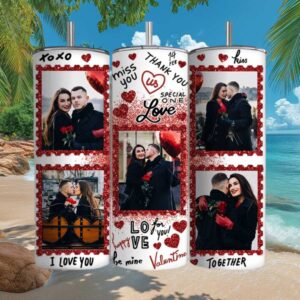 Personalized Valentine's Day Photo Tumbler