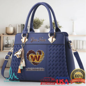 Personalized Washington Commanders Leather Handbag