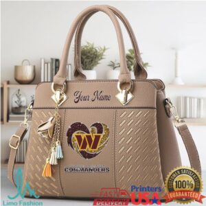Personalized Washington Commanders Leather Handbag