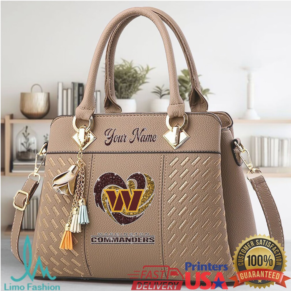 Personalized Washington Commanders Leather Handbag Personalized Washington Commanders Leather Handbag