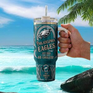Philadelphia Eagles Est 1933 NFL 40oz Tumbler with Handle