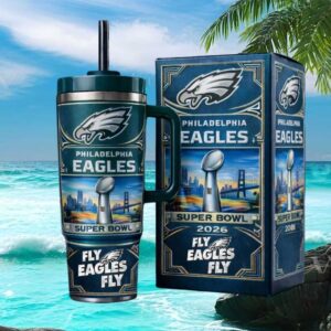 Philadelphia Eagles Fly Eagles Fly Super Bowl 2026 40oz Tumbler
