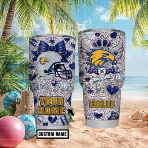 Philadelphia Eagles Nfl Bling Rhinestone Bow Tumbler Wrap
