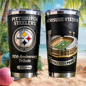 Pittsburgh Steelers 92nd Anniversary Tribute Faux Leather Texture Wrap