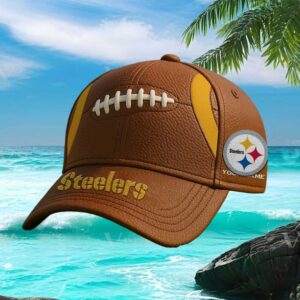 Pittsburgh Steelers Leather Texture Custom Hat