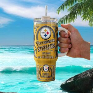 Pittsburgh Steelers Steel Curtain Vintage 40oz Tumbler Est 1933
