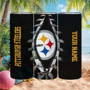 Pittsburgh Steelers Tumbler Ribcage Custom Name Tumbler Design