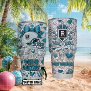 Port Adelaide Personalized Afl Fan Art Teal Glitter Graphics