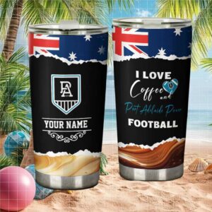 Port Adelaide Power Afl Custom Name Tumbler Personalized Power Football