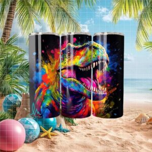 Prehistoric Paint Splash Drinkware Tumbler