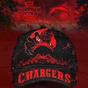 Red & Black Stranger Things Chargers Headwear Hat Red & Black Stranger Things Chargers Headwear Hat