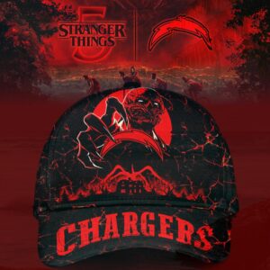 Red & Black Stranger Things Chargers Headwear Hat
