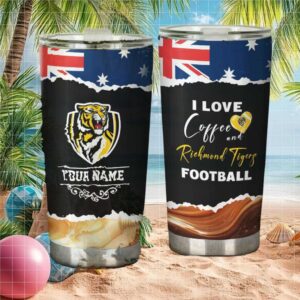 Richmond Tigers Football Coffee And Tigers Afl Australian Flag Custom