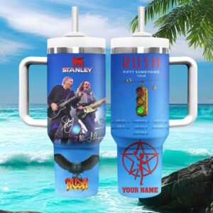 Rush Fifty Something Tour Personalized Stanley Style Tumbler