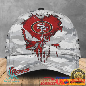 San Francisco 49Ers Camo Skull Custom Fan Hat
