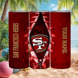 San Francisco 49Ers Nfl Zipper Football Custom Name Design