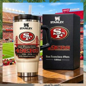 San Francisco 49ers 80th Anniversary Stanley Quencher H2.0 FlowState Tumbler