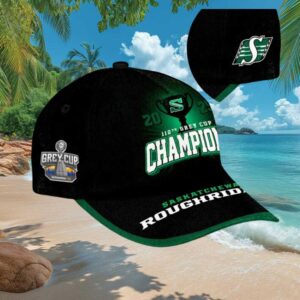 Saskatchewan Roughriders 2025 112th Grey Cup Champions Black & Green Cap
