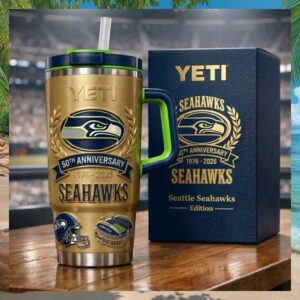 Seattle Seahawks 50th Anniversary Edition YETI Tumbler