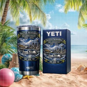 Seattle Seahawks 50th Anniversary Skyline & Space Needle Wrap Tumbler