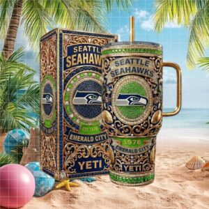 Seattle Seahawks “Emerald City” Luxury Jeweled Collector's Edition Yeti Tumbler