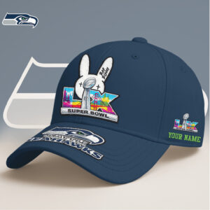 Seattle Seahawks Super Bowl Lix Bad Bunny Custom Hat