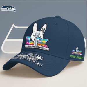 Seattle Seahawks Super Bowl Lix Bad Bunny Custom Hat