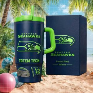 Seattle Seahawks “Totem Tech” Lumen Field Edition Matte Navy Tumbler