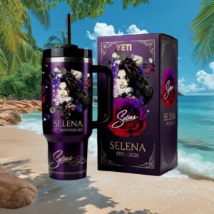 Selena Quintanilla 55th Anniversary Purple Rose Memorial Yeti Tumbler