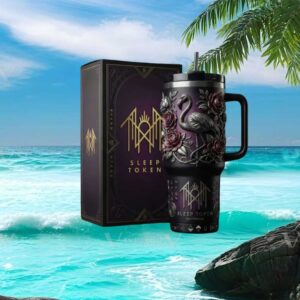 Sleep Token Offering Flamingo & Roses 3D Sculpted 40oz Tumbler