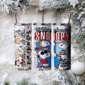 Snoopy & Friends Vintage Comic Strip Insulated Tumbler