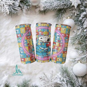 Snoopy & Peanuts Gang Holiday Skinny Tumbler