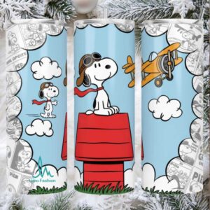 Snoopy Pilot Doghouse Skinny Tumbler