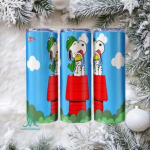 Snoopy & Woodstock Christmas Stainless Steel Tumbler