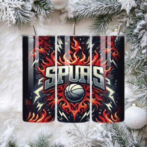 Spurs Fire & Thunder Basketball Tumbler