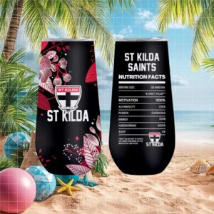 St Kilda Saints Afl Nutrition Facts Black Tumbler Design